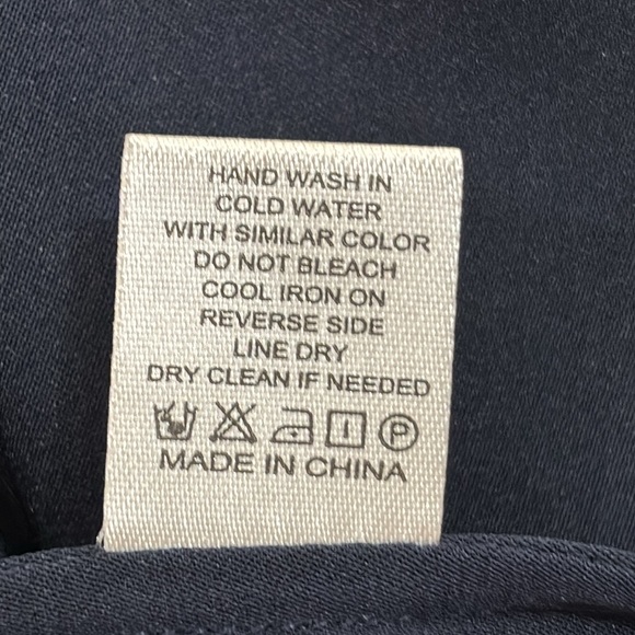 NWT Quince Silk Stretch Shirt Dress XS in Blue - Picture 16 of 16